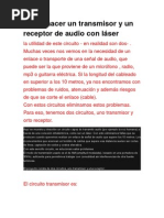 TX y RX de Audio Por Laser