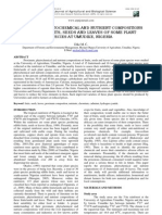 Proximate, Phytochemical and Nutrient Compositions of Some Fruits, Seeds and Leaves of Some Plant Species at Umudike, Nigeria