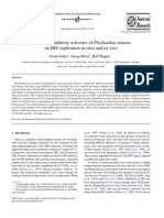 Concerted Inhibitory Activities of Phyllanthus Amarus On HIV Replication in Vitro and Ex Vivo