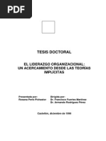 Tesis Doctoral - El Liderazgo Organizacional - Un Acercamiento Desde Las Teorias Implicitas