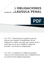 De Las Obligaciones Con Clausula Penal Actual Hoy