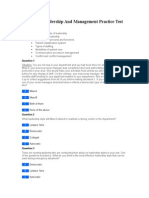 Nursing Leadership and Management Practice Test