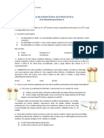 Lista de Exercícios Eletrostática