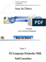 Sub Consultas SQL Server