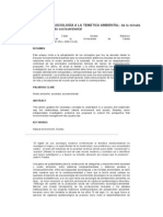 Un AportUN APORTE DE LA SOCIOLOGÍA A LA TEMÁTICA AMBIENTe de La Sociología A La Temática Ambiental