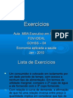 Exercícios Economia Básica