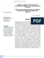 Sobre o Objeto Psicológico - Pontos de Vista Ou As Vistas de Um Ponto