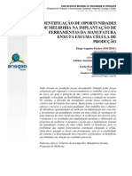 ENEGEP 2009 (Artigo) - Identificação de Oportunidades de Melhoria Na Implantação de Ferramentas Da Manufatura Enxuta em Uma Célula de Produção