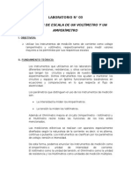 Ampliacion de Escala de Un Voltimetro y Amperimetro