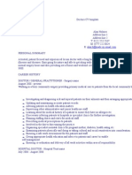 Doctors CV Template