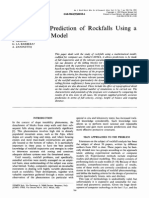 Analysis and Prediction of Rockfalls Using A Methematical Model