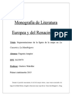 Monografía de Literatura Europea y Del Renacimiento