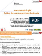 Imunohematologia - Exames Pre Transfusionais