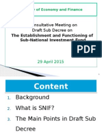 Consultative Meeting On Draft Sub Decree On: The Establishment and Functioning of