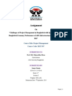 Challenges of Project Management in Bangladesh With Special Reference To Bangladesh Economy, Performance of ADP, Infrastructural Developments, & FDI"