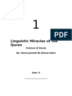 Lingustic Miracles of The Quran