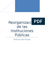 Reorganización de Las Instituciones Públicas