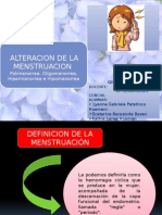 Alteracion de La Menstruacion