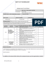 HCMC University of Technology & Education: Assignment Front Sheet