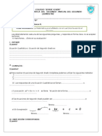 Prueba Segundo Parcial Segundo Quimestre 2015