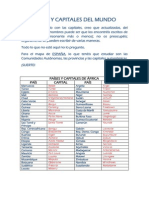 Países y Capitales Del Mundo