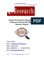 Global Cloud System Management Software Industry 2015 Market Research Report