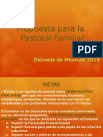 Propuesta para La Pastoral Familiar