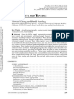 Ater Arkets and Rading: Howard Chong and David Sunding