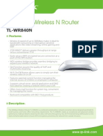 TL-WR840N V1 Datasheet