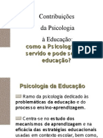 (Slides II) Contribuicoes Da Psicologia A Educacao