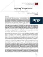 La Epistemología Según Feyerabend