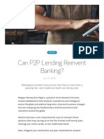 Can P2P Lending Reinvent Banking