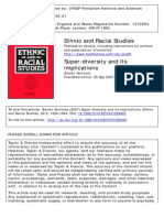 Steven Vertovec (2007) Super-Diversity and Its Implications, Ethnic and Racial Studies, 30.6, 1024-1054