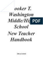 Booker T. Washington Middle/High School New Teacher Handbook