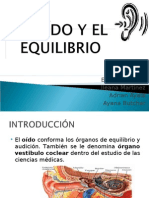 El Oído y El Equilibrio