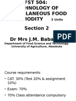 455 - FST 504 Lecture Note-Dr Babajide