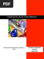 Clasificación de Las Artes Plásticas