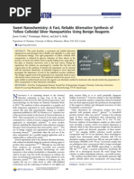 Sweet Nanochemistry A Fast, Reliable Alternative Synthesis of Yellow Colloidal Silver Nanoparticles Using Benign Reagents PDF