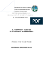 Ensayo El Poder Punitivo Del Estado en Materia Ambiental en Guatemala. Francisco Vasquez