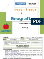 Plan 5to Grado - Bloque 1 Geografía