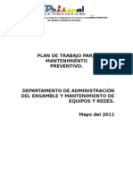 Plan de Trabajo para Mantenimiento. Final