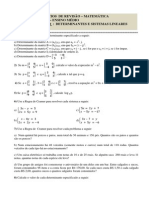 Exercícios de Revisão - Determinantes e Sistemas Lineares