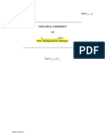 Operating Agrmt For Delaware LLC - Medium Complexity