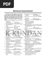 Sentence Improvement For SSC Exams