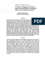 A Cross-Cultural Comparison Between United Kingdom and Malaysian Academics' Satisfaction With Academic Research