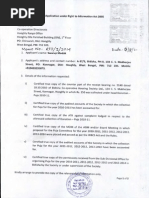 RTI Applications On Wednesday, 6 August 2014 (Monday, 18 August 2014)