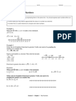 Reteach Compare and Order Real Numbers