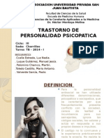 Trastornos Psicopatico (24 Abril) Exposicion Turno TB