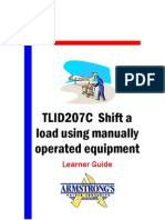 TLID207C - Shift A Load Using Manually Operated Equipment - Learner Guide