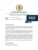 Syllabus Gestión de La Cadena de Suministro